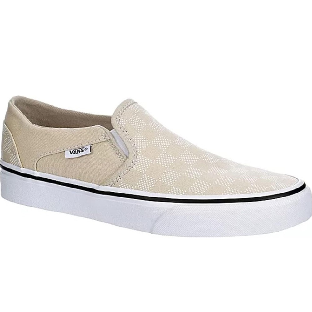 Vans Checker Dot Oatmeal Slip-Ons